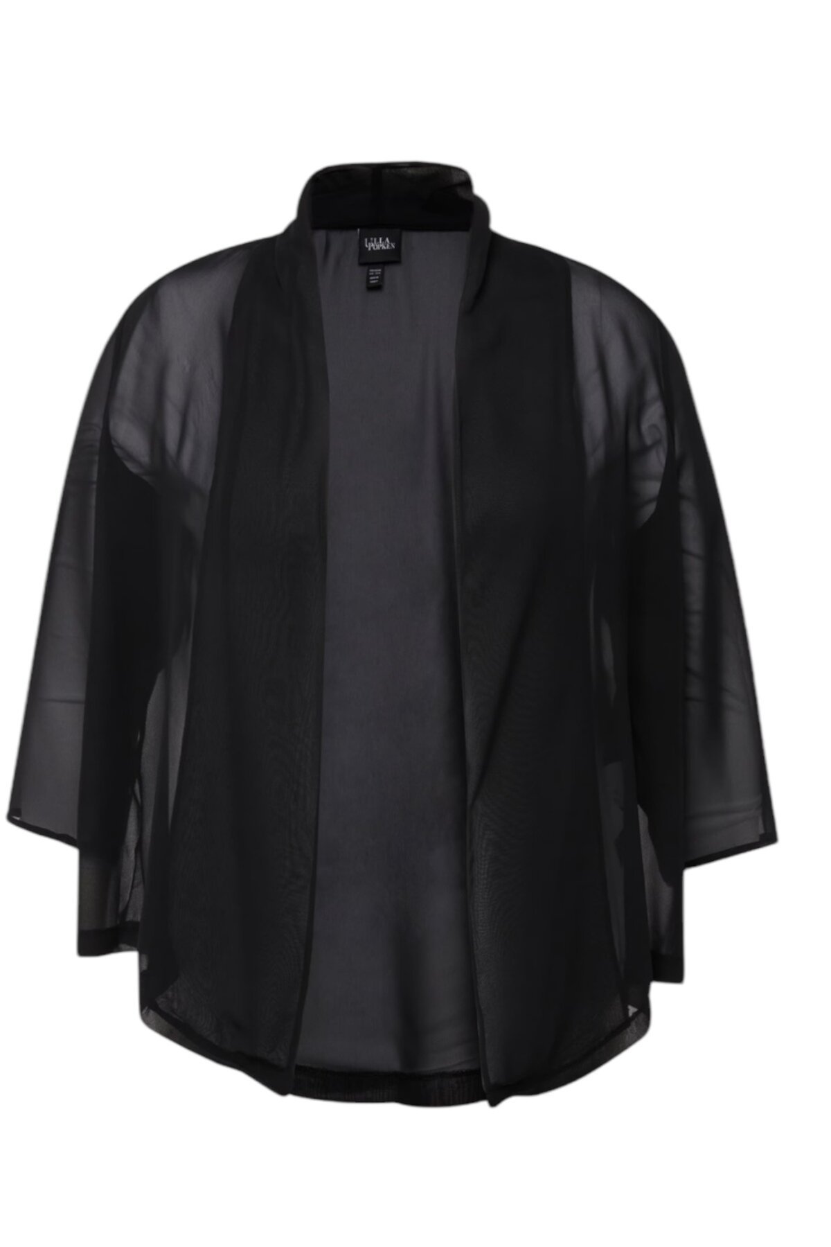 Kadın Büyük Beden Şifon Tül Dökümlü Şık Kombinleyici Curve Truvakar Kol Ceket