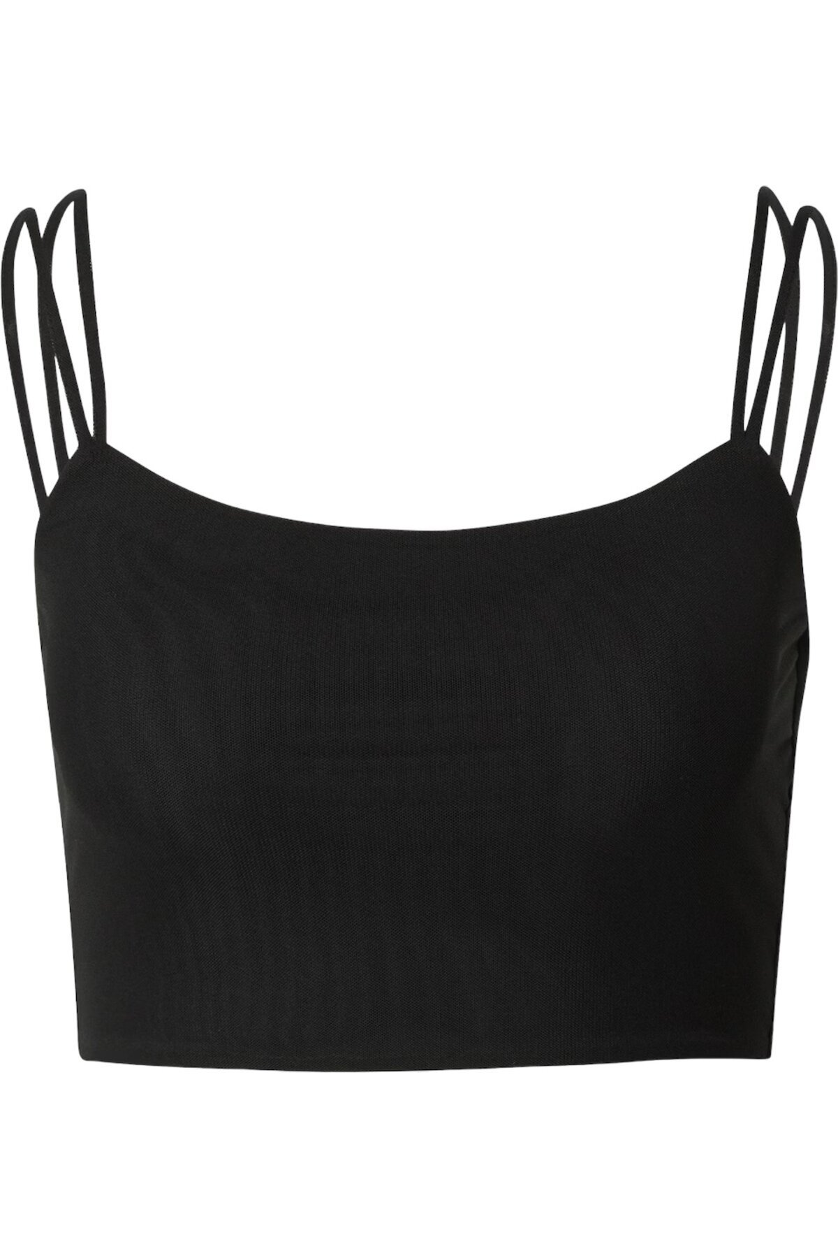 Kadın Çift Askılı Tül Detaylı Spor Şık Croptop Büstiyer