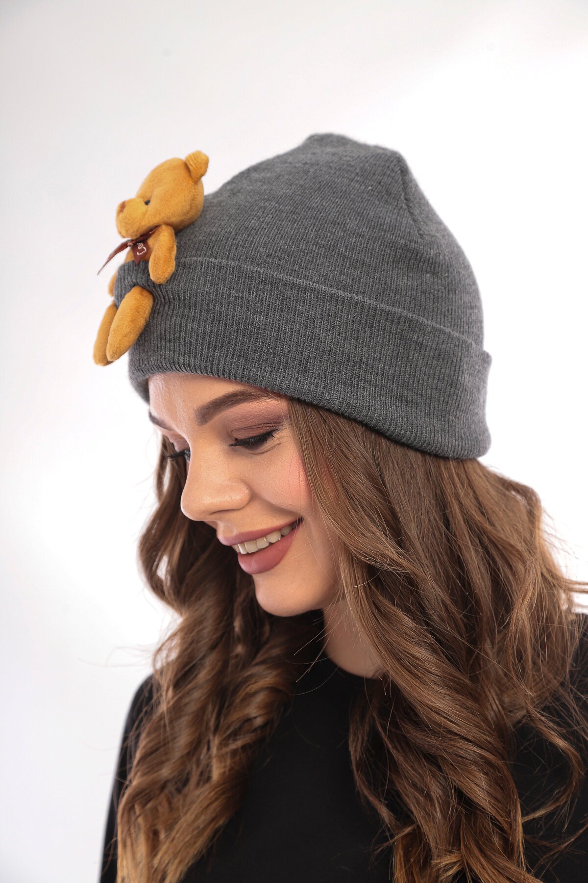 Unisex Ayılı Spor Şık Tasarım Hediyelik Bebe Mavisi Bere