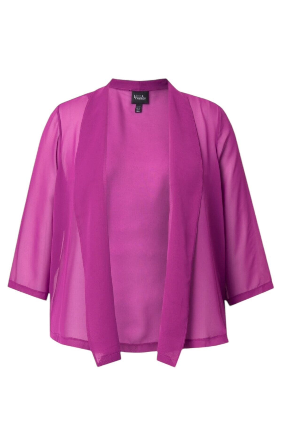 Kadın Büyük Beden Şifon Tül Dökümlü Şık Kombinleyici Curve Truvakar Kol Ceket