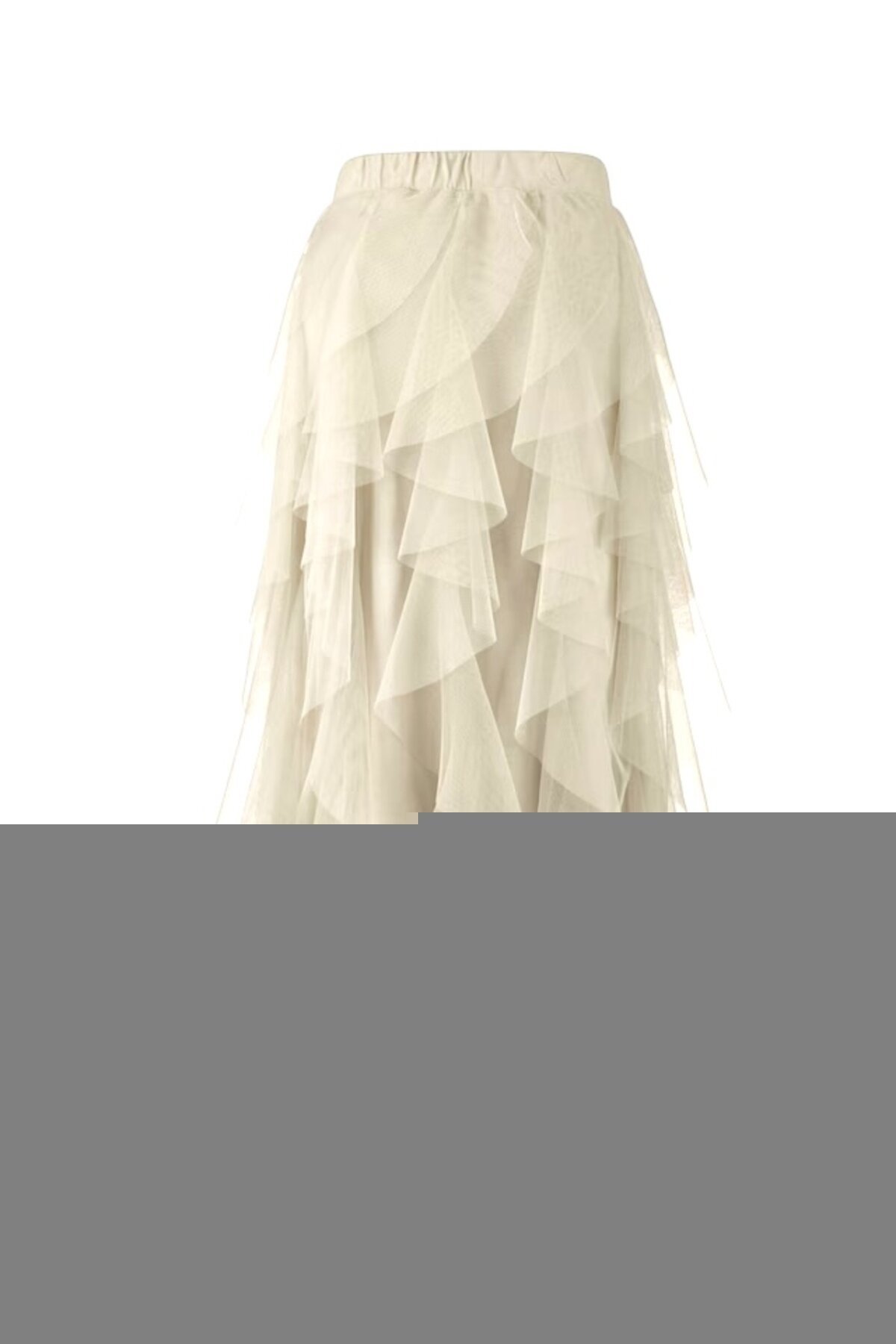 Kadın Katlı Tasarım Yüksek Bel Beli Lastikli Spor Şık Curve Büyük Beden Tül Etek