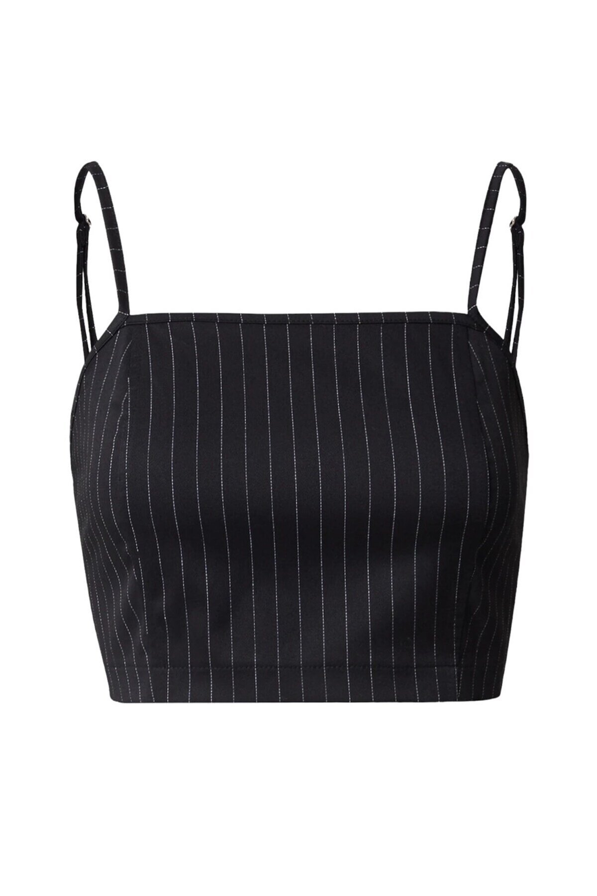 Kadın Sırtı Açık Çizgili Spor Şık Croptop Büstiyer Bluz