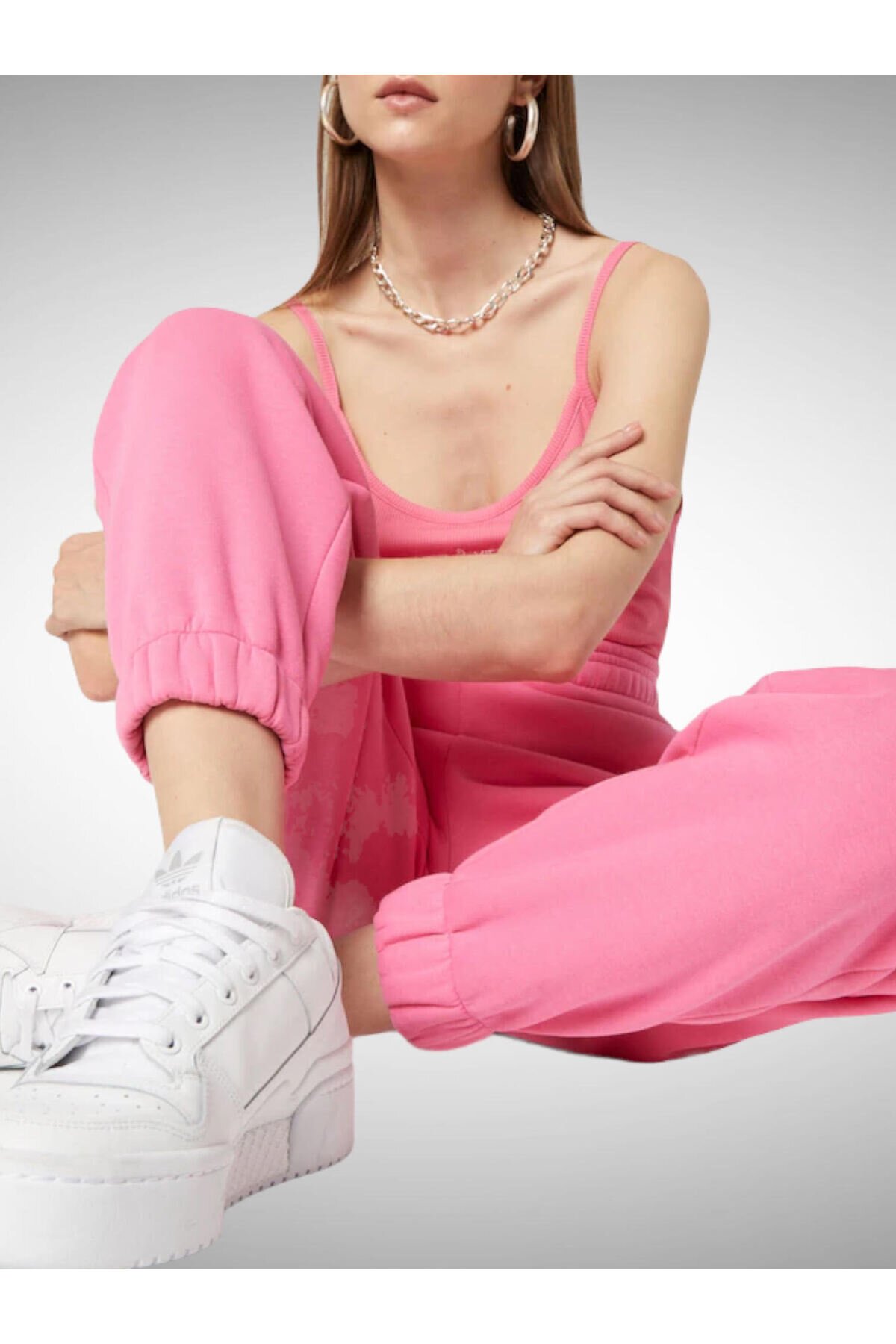 Kadın Süper Yüksek Bel Paçası Lastikli Spor Şık Eşofman Altı