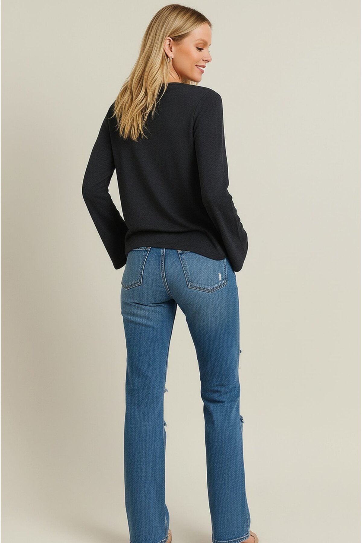 Kadın Antrasit Gri Tam Kalıp Ceket Önden Bağlamalı İspanyol Kol Ceket