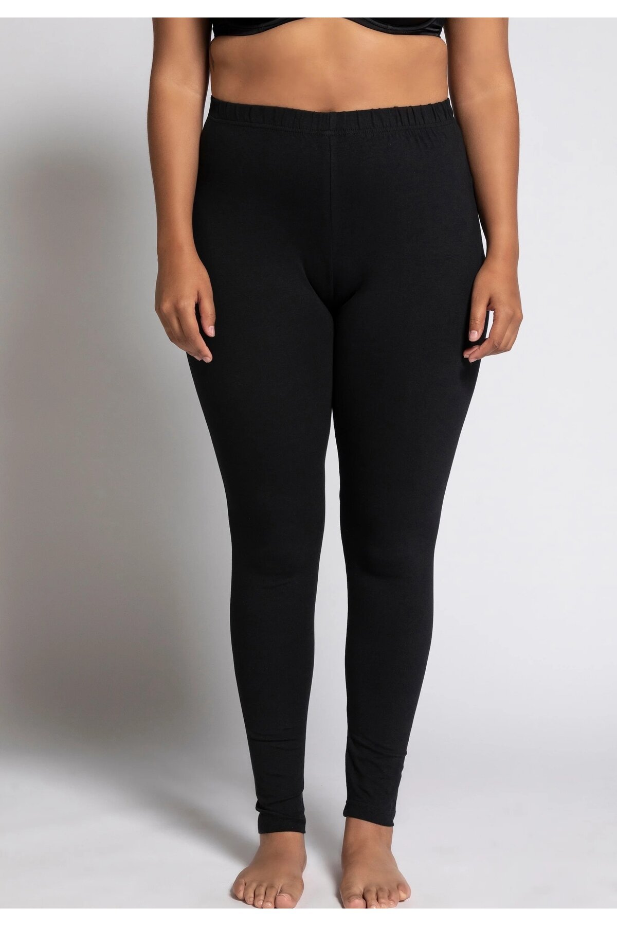 Kadın Beli Lastikli Pamuk Penye Büyük Beden Curve Yüksek Bel Spor Günlük Tayt