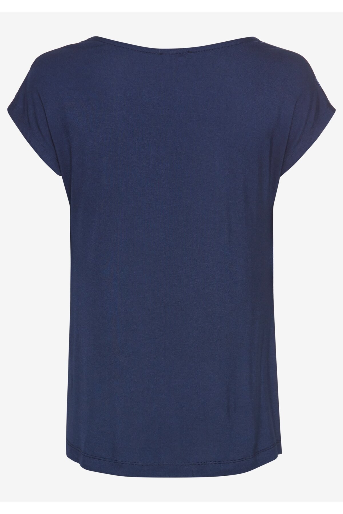 Kadın Degaye Yaka Saten Viskon Kısa Kol Spor Şık Desenli Bluz