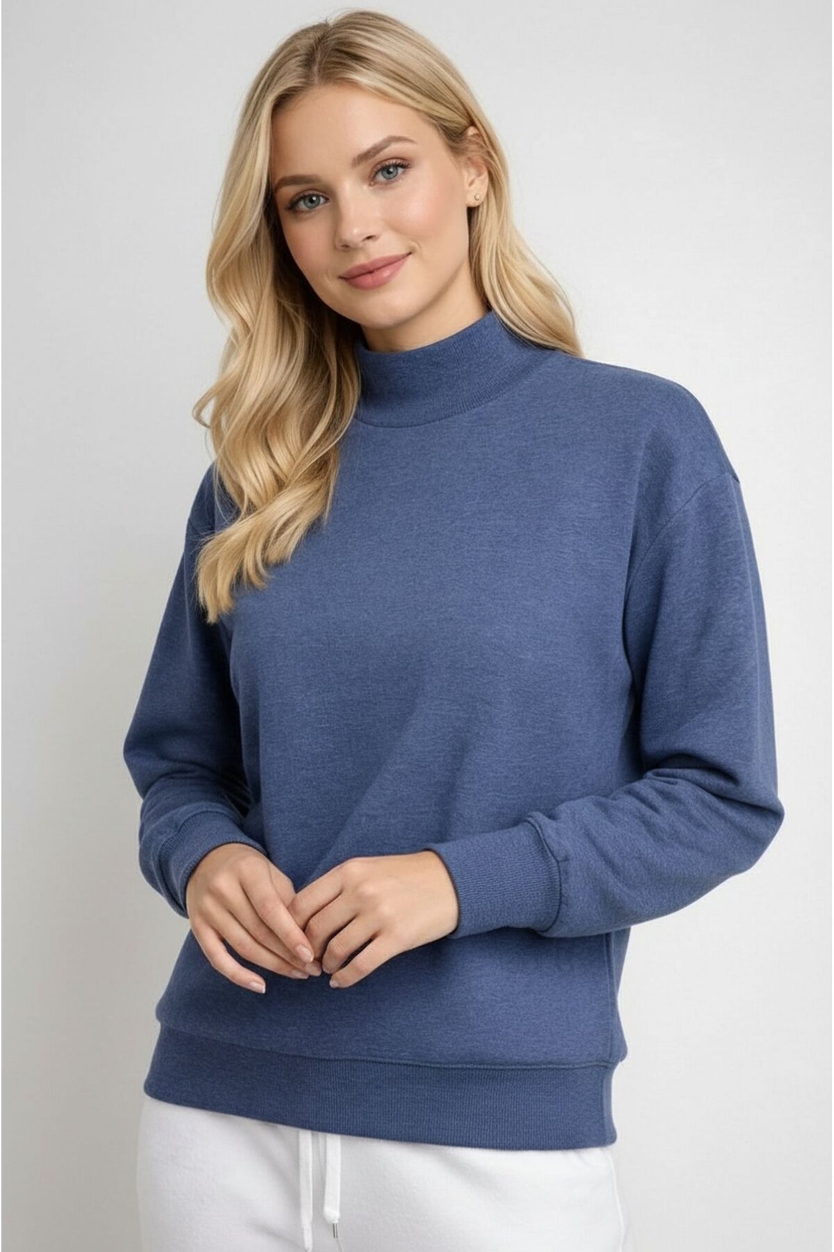 Kadın Yarım Balıkçı Curve Büyük Beden Sweatshirt