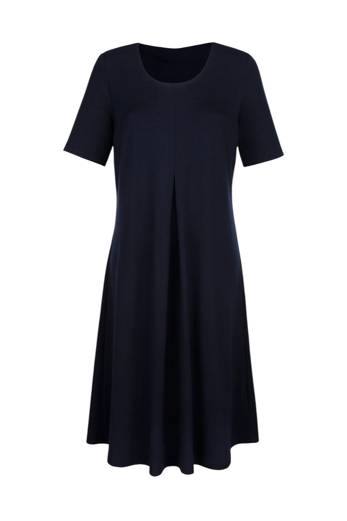 Kadın Yarım Kol Bisiklet Yaka Eteği Volanlı Spor Şık Büyük Beden Elbise