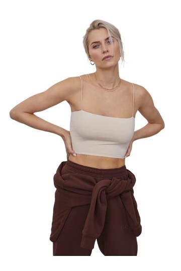 Kadın Askılı Şık Croptop Bluz