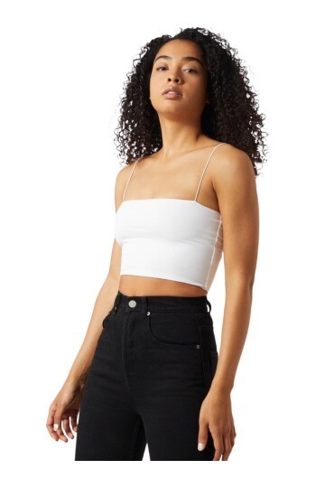 Kadın Askılı Şık Croptop Bluz