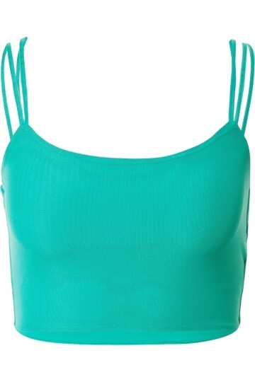 Kadın Çift Askılı Tül Detaylı Spor Şık Croptop Büstiyer