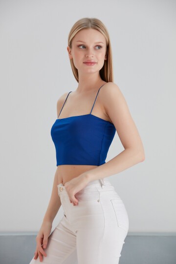 Kadın Askılı Şık Croptop Bluz