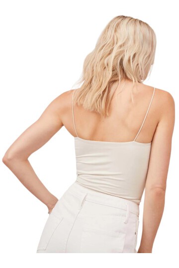 Kadın Askılı Spor Şık U Yaka Crop Top Curve Büstiyer Bluz