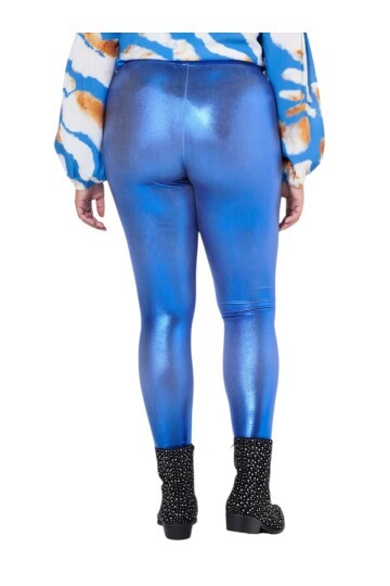 Kadın Beli Lastikli Parlak Büyük Beden Curve Yüksek Bel Spor Şık Tayt