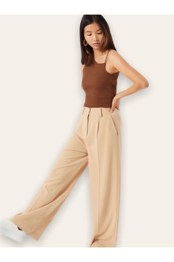 Kadın Sırtı Açık Bağlamalı Kahverengi Croptop