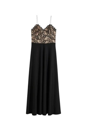 Kadın Straplez Kalp Yaka Dantelli Uzun Maxi Boy Siyah Ekru Curve Abiye Gece Şık Ebise