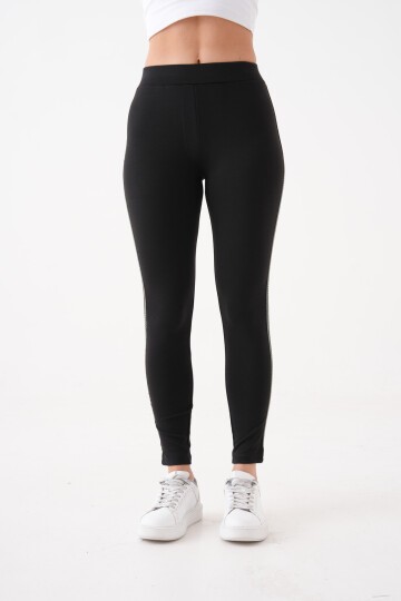 Kadın Yanı Şeritli Korse Etkili Arka Cepli Büyük Beden Spor Günlük Curve Tayt