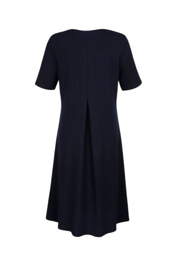 Kadın Yarım Kol Bisiklet Yaka Eteği Volanlı Spor Şık Büyük Beden Elbise