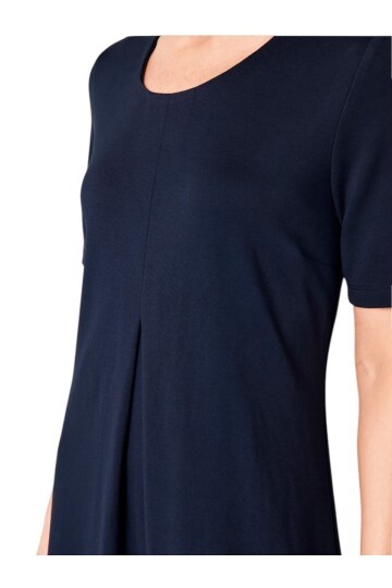 Kadın Yarım Kol Bisiklet Yaka Eteği Volanlı Spor Şık Büyük Beden Elbise