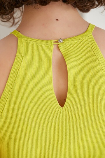 Kadın Yazlık Kolsuz Triko Curve Spor Şık Casual Bluz