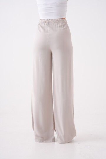 Kadın Yüksek Bel Kuşaklı %100 Viscose Pamuk Geniş Paça Şık Casual Büyük Beden Curve Pantolon