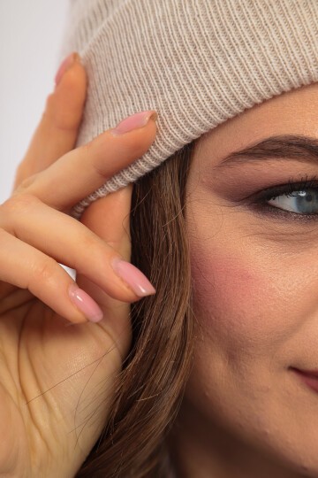 Unisex Ayılı Spor Şık Tasarım Hediyelik Bebe Mavisi Bere