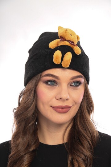 Unisex Ayılı Spor Şık Tasarım Hediyelik Bebe Mavisi Bere