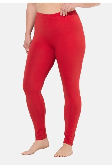 Kadın Beli Lastikli Pamuk Penye Büyük Beden Curve Yüksek Bel Spor Günlük Tayt