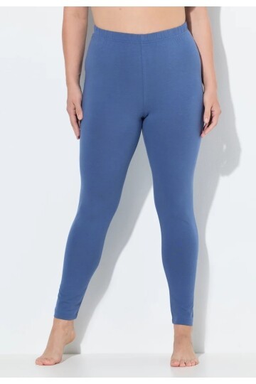 Kadın Beli Lastikli Pamuk Penye Büyük Beden Curve Yüksek Bel Spor Günlük Tayt