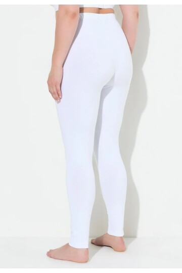 Kadın Beli Lastikli Pamuk Penye Büyük Beden Curve Yüksek Bel Spor Günlük Tayt