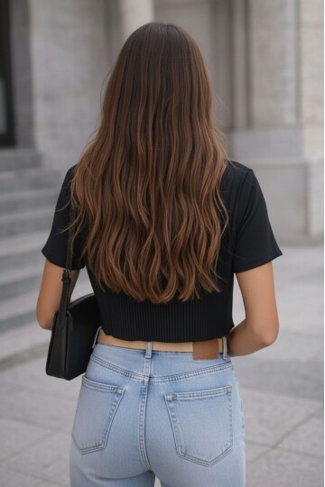 Kadın Bisiklet Yaka Dokulu Kısa Kol Akordiyon Model Tasarım Spor Şık Crop Boy Bluz