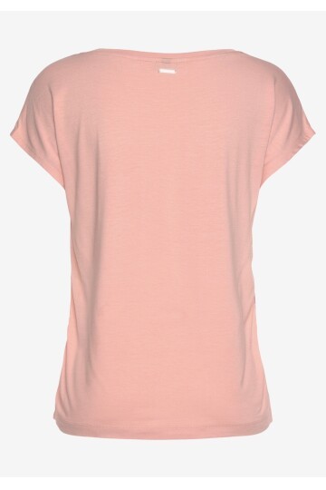 Kadın Bisiklet Yaka Saten Viskon Kısa Kol Spor Şık Desenli Bluz