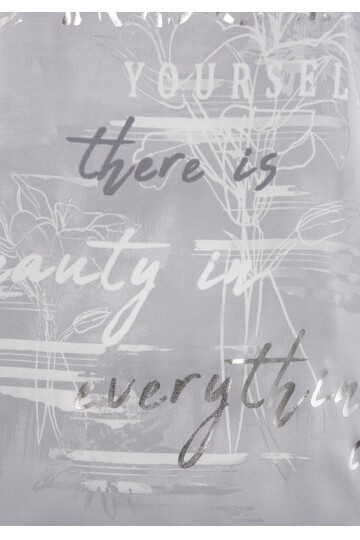 Kadın Bisiklet Yaka Saten Viskon Kısa Kol Spor Şık Desenli Bluz