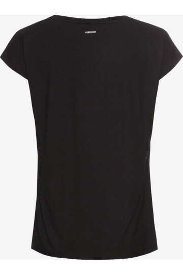 Kadın Bisiklet Yaka Saten Viskon Kısa Kol Spor Şık Desenli Bluz