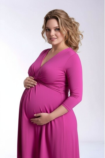 Kadın Göğüs Altında Düğüm Model Truvakar Kol Spor Şık Viskon Büyük Beden Curve Hamile Elbisesi