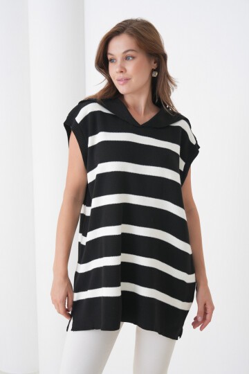 Kadın Kolsuz Gömlek Yaka Triko Tesettüre Uygun Spor Şık Yelek